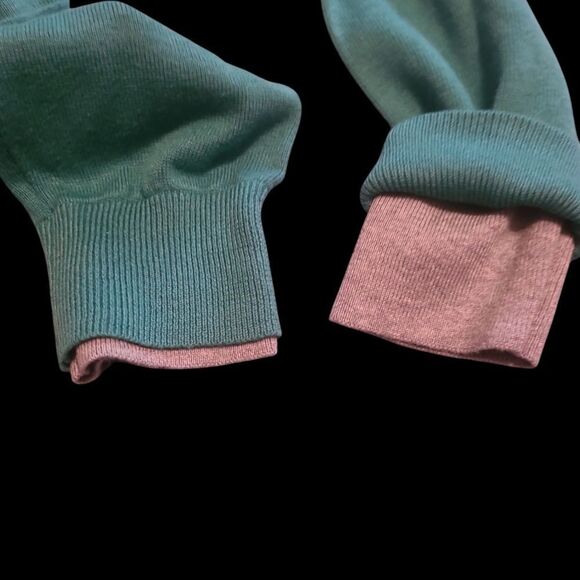 Perry Ellis Spruce Green v neck pullover er sweater sz M/M cotton poly blend - Picture 8 of 11